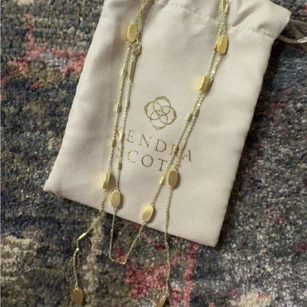Kendra Scott Gold Necklace with Oval Accents